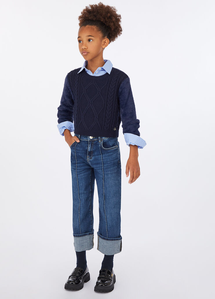 Straight jeans with turn-up dark denim Liu Jo - medium Straight jeans with turn-up dark denim Liu Jo - medium