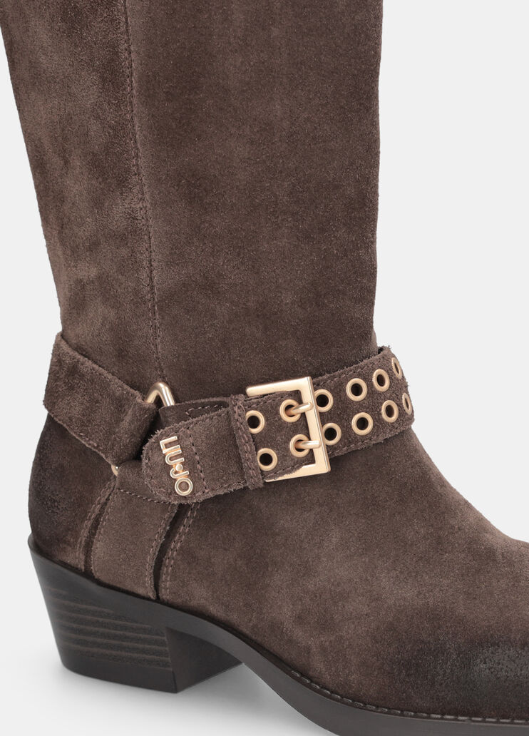 Suede Texan boots ebony Liu Jo - large image number 6  Suede Texan boots ebony Liu Jo - large image number 6