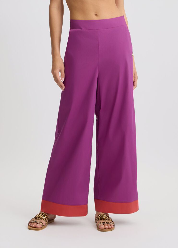 Cotton palazzo trousers purple Liu Jo - large image number 0 Cotton palazzo trousers purple Liu Jo - large image number 0