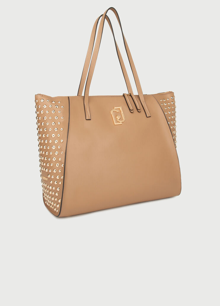 Studded shopping bag Walnut Liu Jo - large image number 1