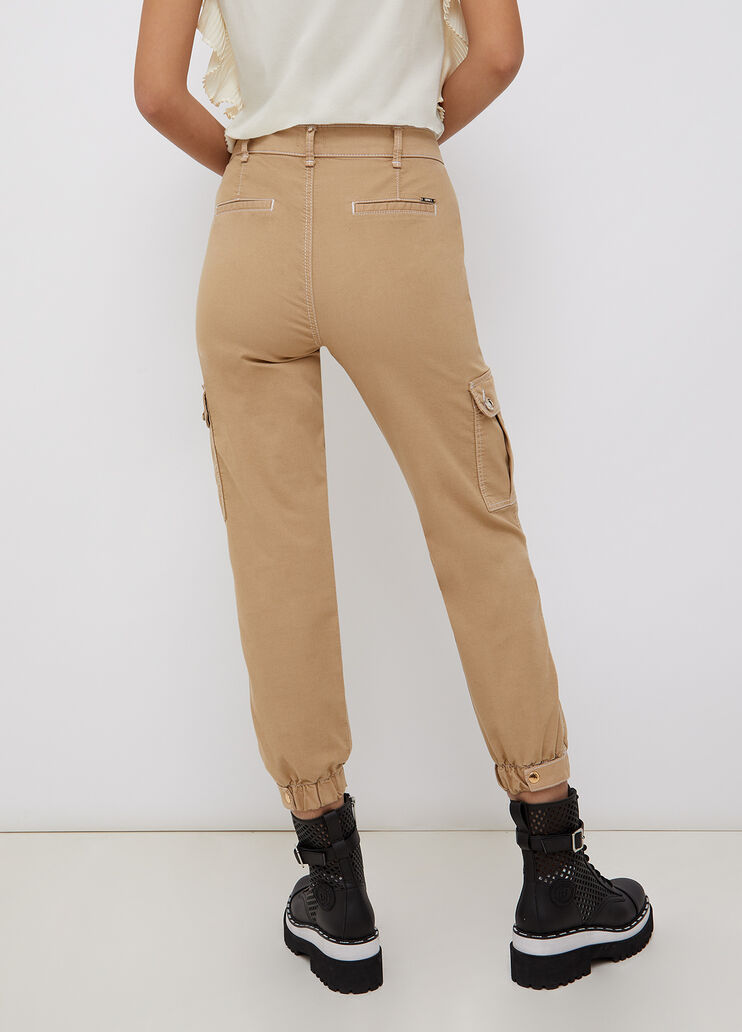 Cargo trousers with belt camel Liu Jo - large image number 1