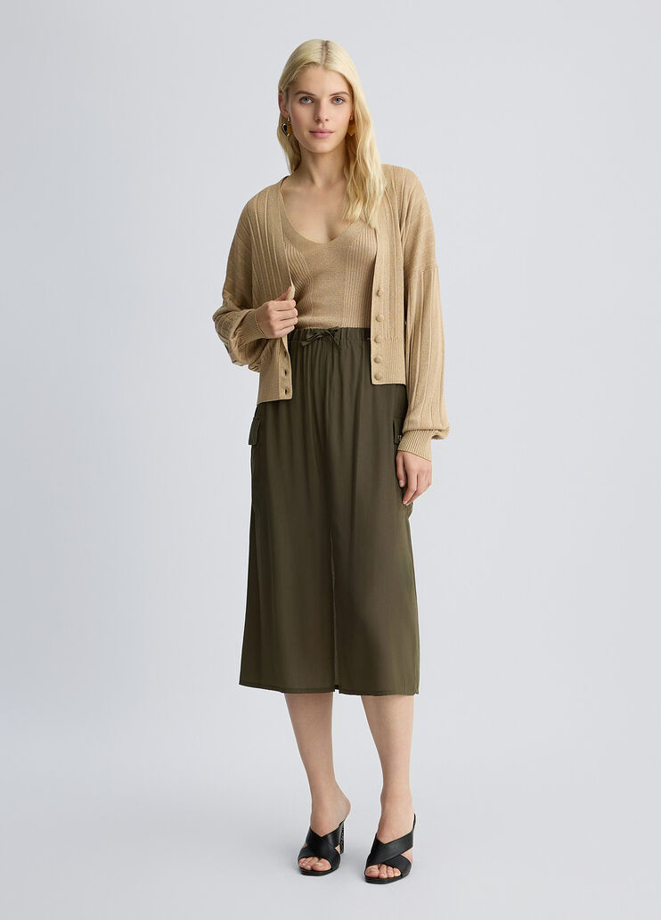 Lurex® cardigan  beige Liu Jo - large image number 5 Lurex® cardigan  beige Liu Jo - large image number 5