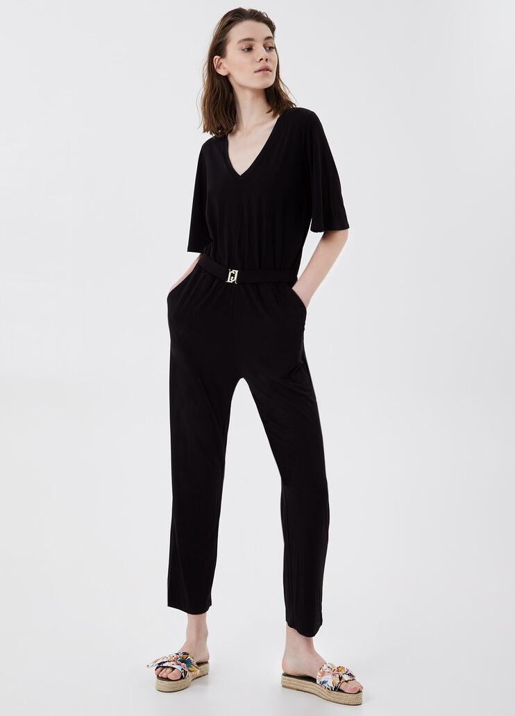 Длинный комбинезон с ремнём Чёрный Liu Jo - large image number 3