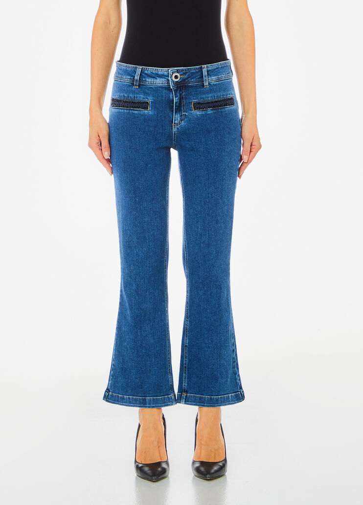 Jeans flare bottom up blu Liu Jo - medium Jeans flare bottom up blu Liu Jo - medium