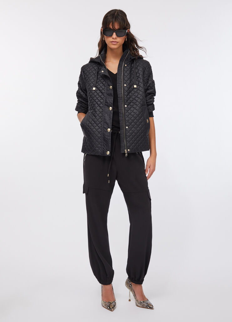 Manteau en nylon matelassé noir Liu Jo - large image number 5