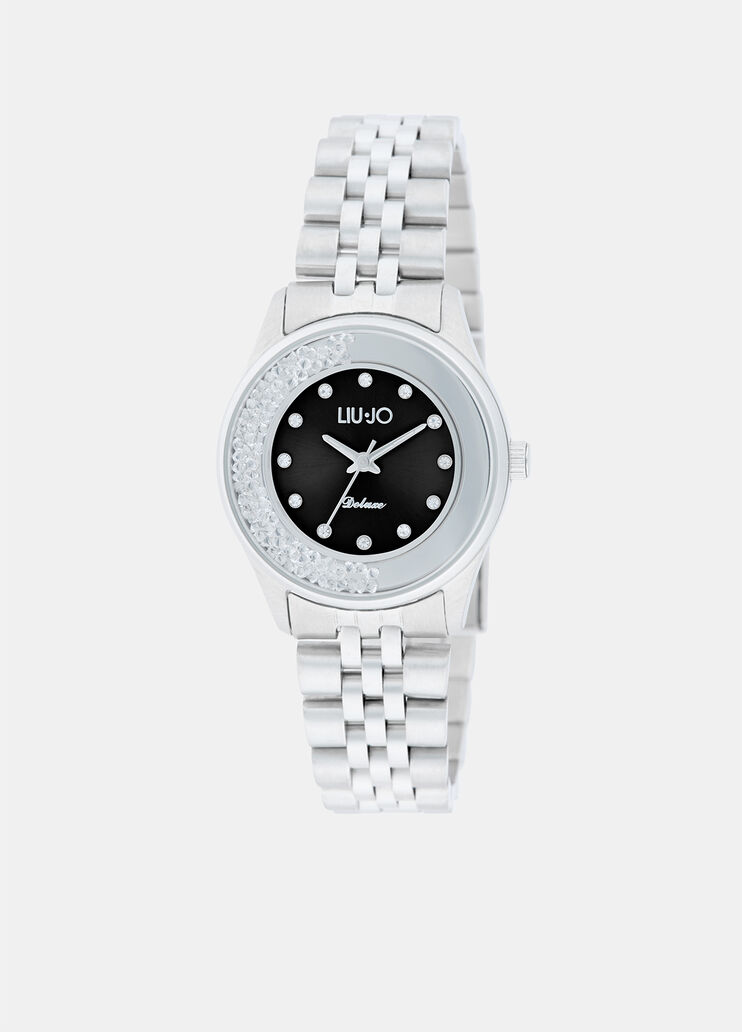Steel watch with diamantés black Liu Jo - medium Steel watch with diamantés black Liu Jo - medium