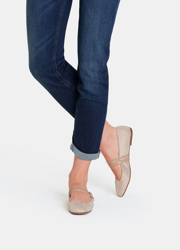 Ballerines LIUJO En Cuir Véritable Taille 40 - Marron - Neuf Sans Boîte