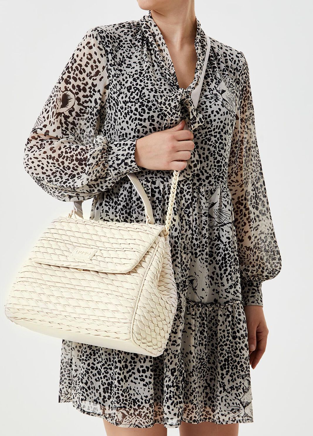 Embossed effect handbag champagne Liu Jo - large image number 1