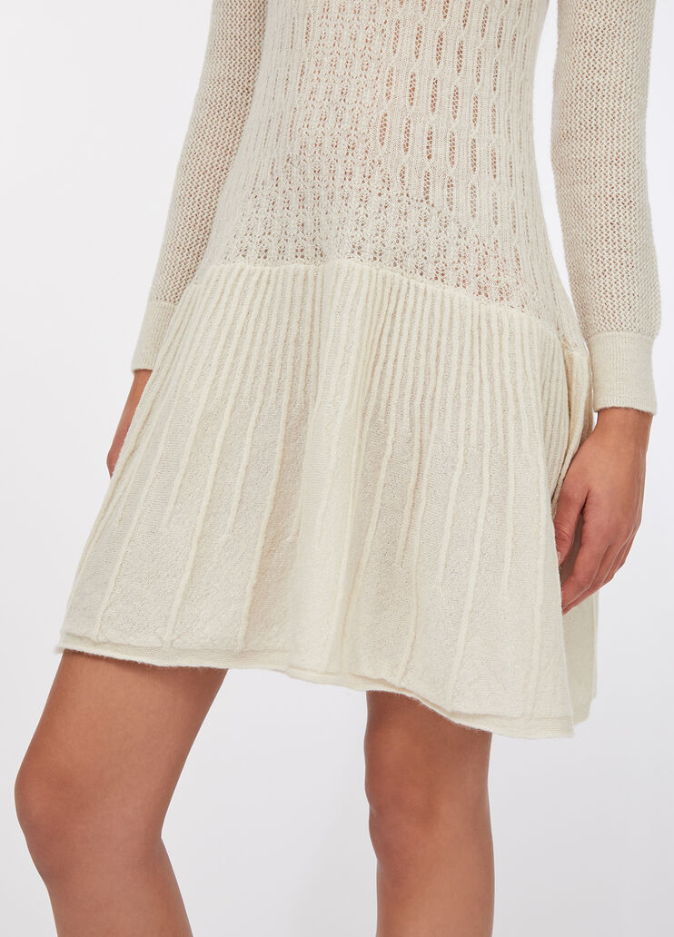 Vestido de lana y alpaca blanco Liu Jo - large image number 4