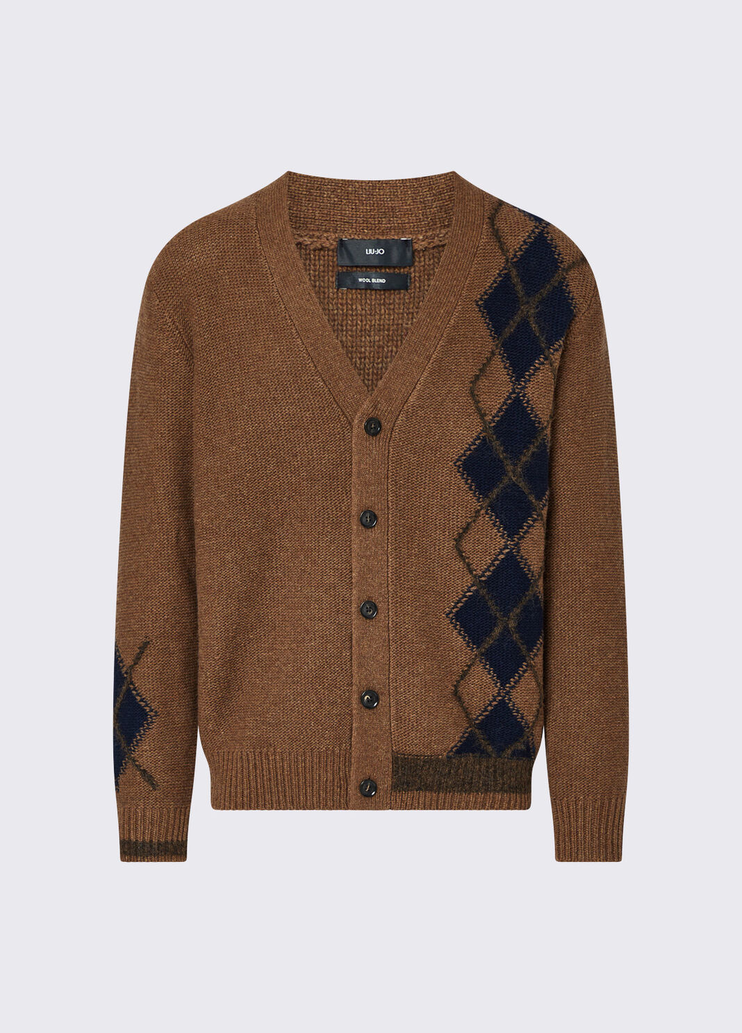Cardigan jacquard in a wool blend beige Liu Jo - large image number 6