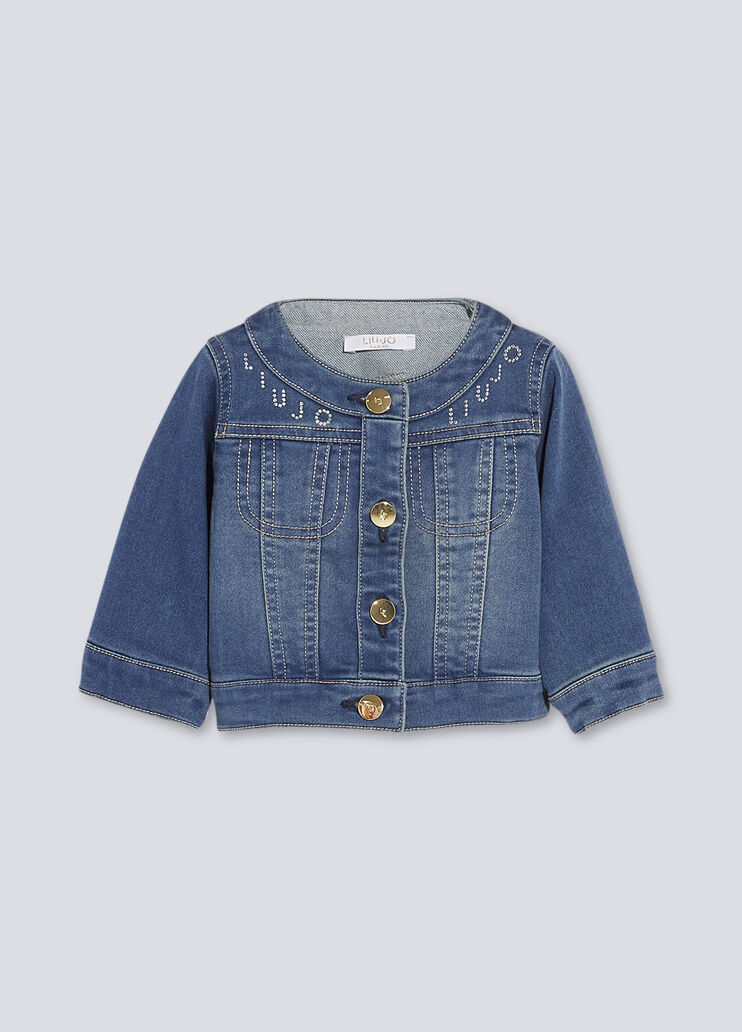 Fleece denim jacket blue denim Liu Jo - large image number 0