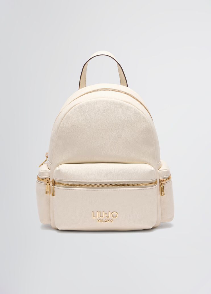 White backpack with logo cream Liu Jo - medium White backpack with logo cream Liu Jo - medium