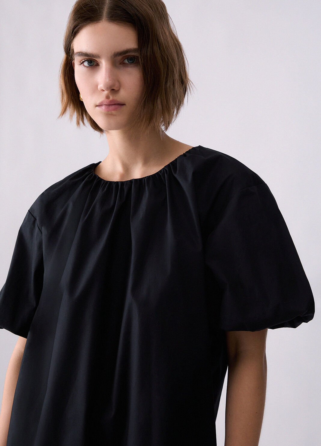 Short poplin dress black Liu Jo - large image number 4