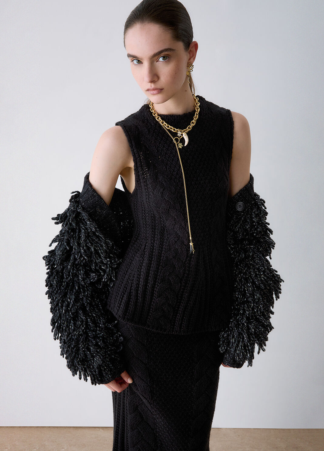 Top in maglia a trecce nero Liu Jo - large image number 3
