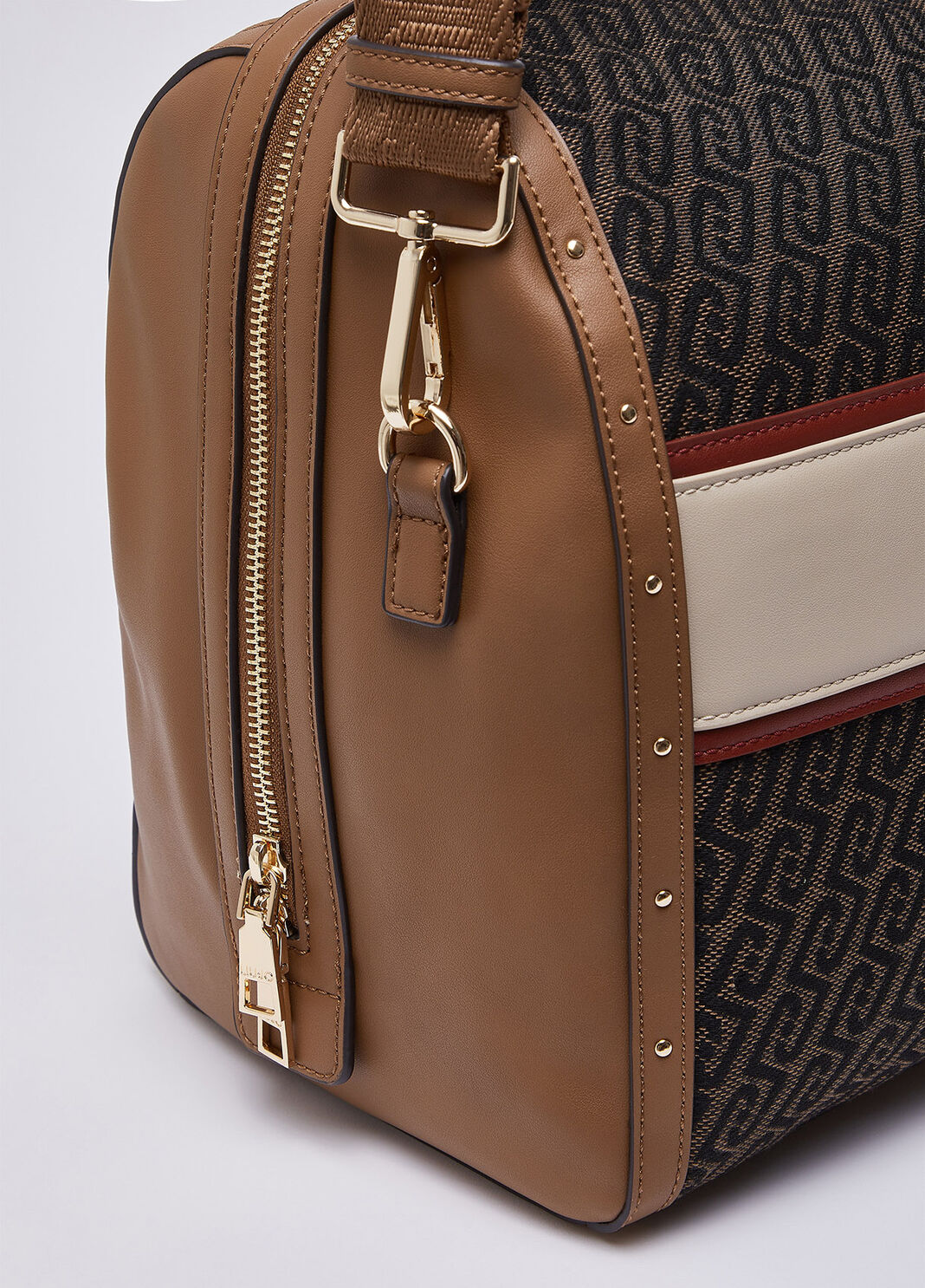 Jacquard Travel Duffel Bag dark brown Liu Jo - large image number 5