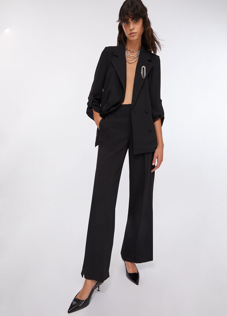 Envers satin palazzo trousers black Liu Jo - medium Envers satin palazzo trousers black Liu Jo - medium