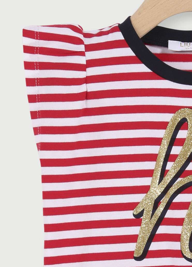 T-shirt a righe Bianco/rosso Liu Jo - large image number 2