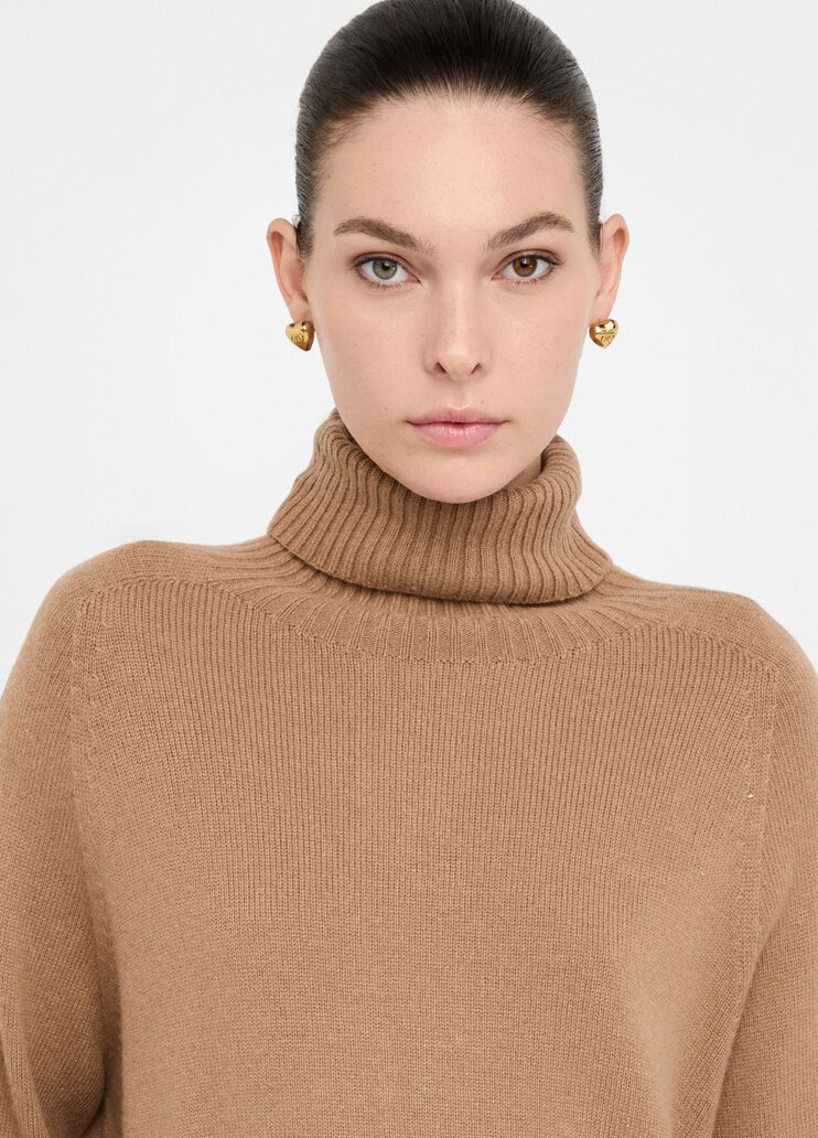 Pull à col roulé en laine et cachemire beige Liu Jo - medium Pull à col roulé en laine et cachemire beige Liu Jo - medium