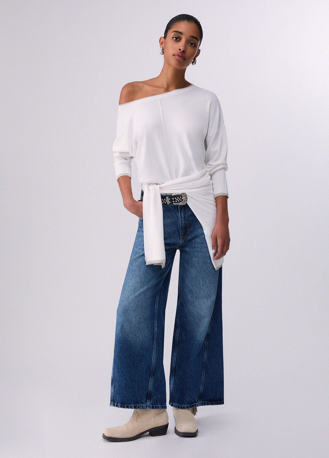 Strick aus Lurex&reg; Wollwei&szlig; Liu Jo - large image number 4