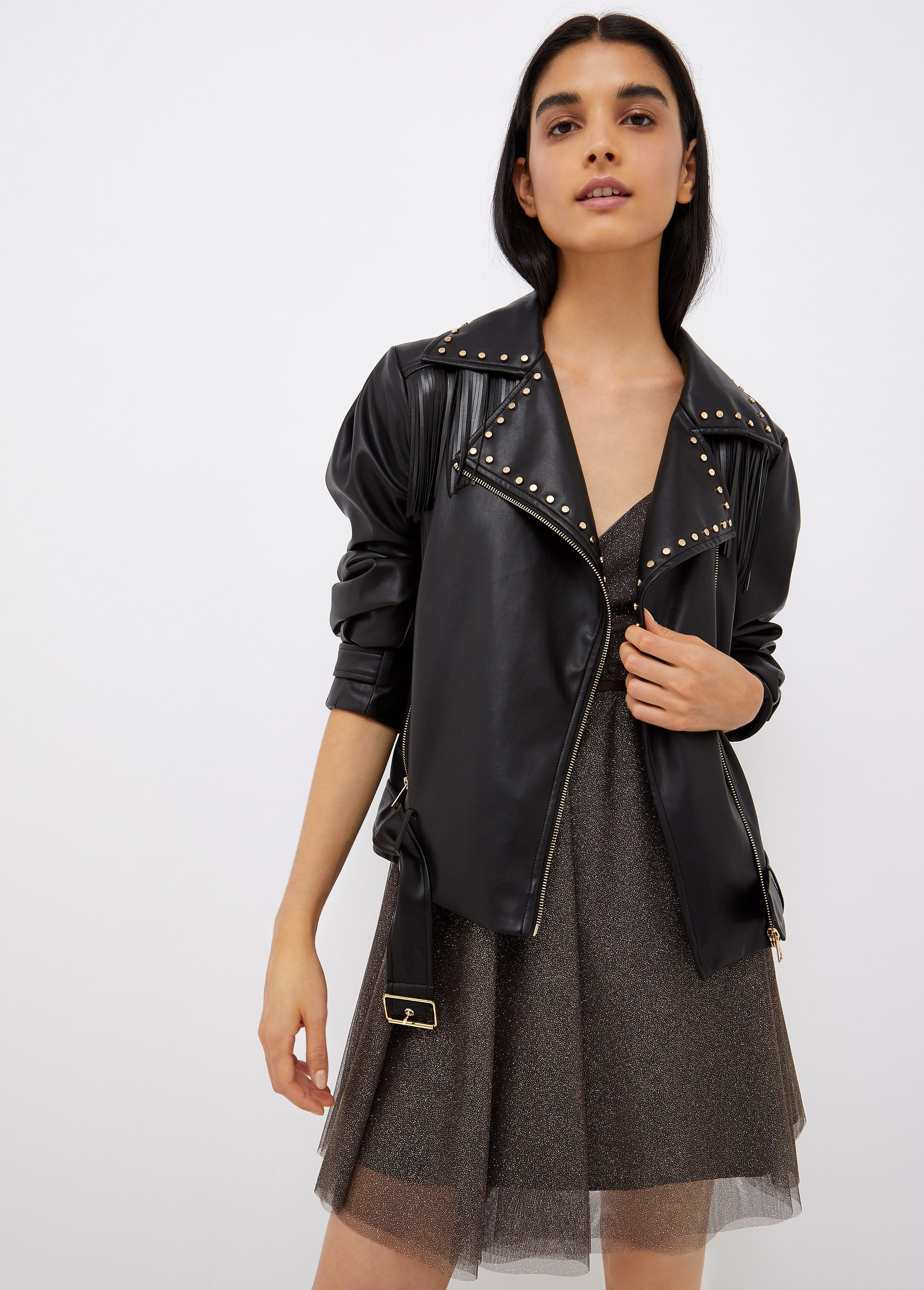 biker jacket fringe