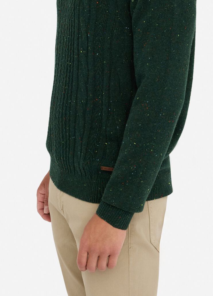 Cable knit wool sweater dark green Liu Jo - large image number 3