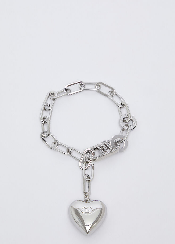 Armband mit herzf&ouml;rmigem Schloss silber Liu Jo - medium