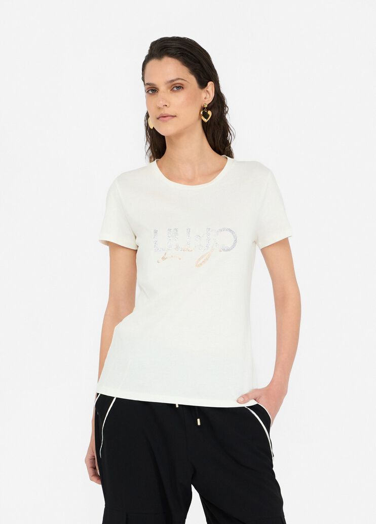 T-Shirt Liu Jo Better Weiß/Logo Liu Jo - medium T-Shirt Liu Jo Better Weiß/Logo Liu Jo - medium