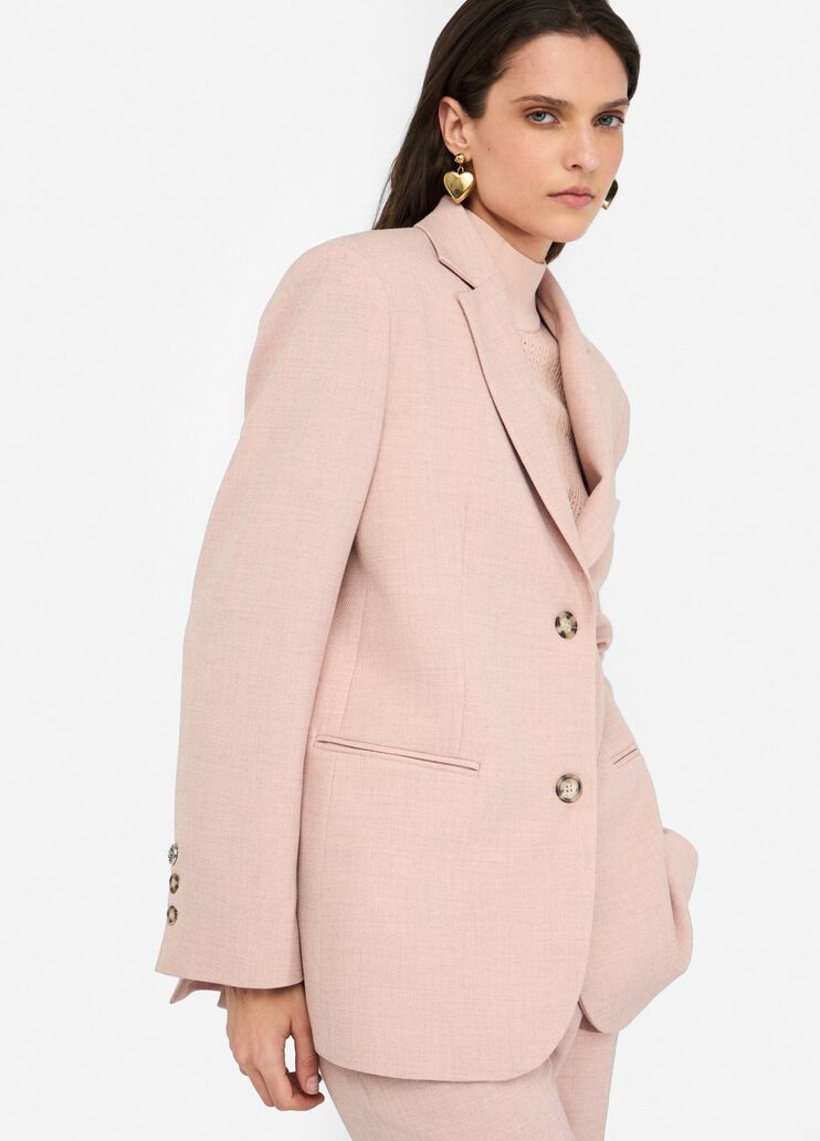 Melange fabric blazer pink Liu Jo - large image number 2 Melange fabric blazer pink Liu Jo - large image number 2