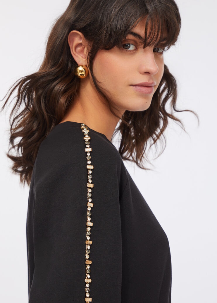 Liu Jo Better sweatshirt with gemstones black Liu Jo - medium