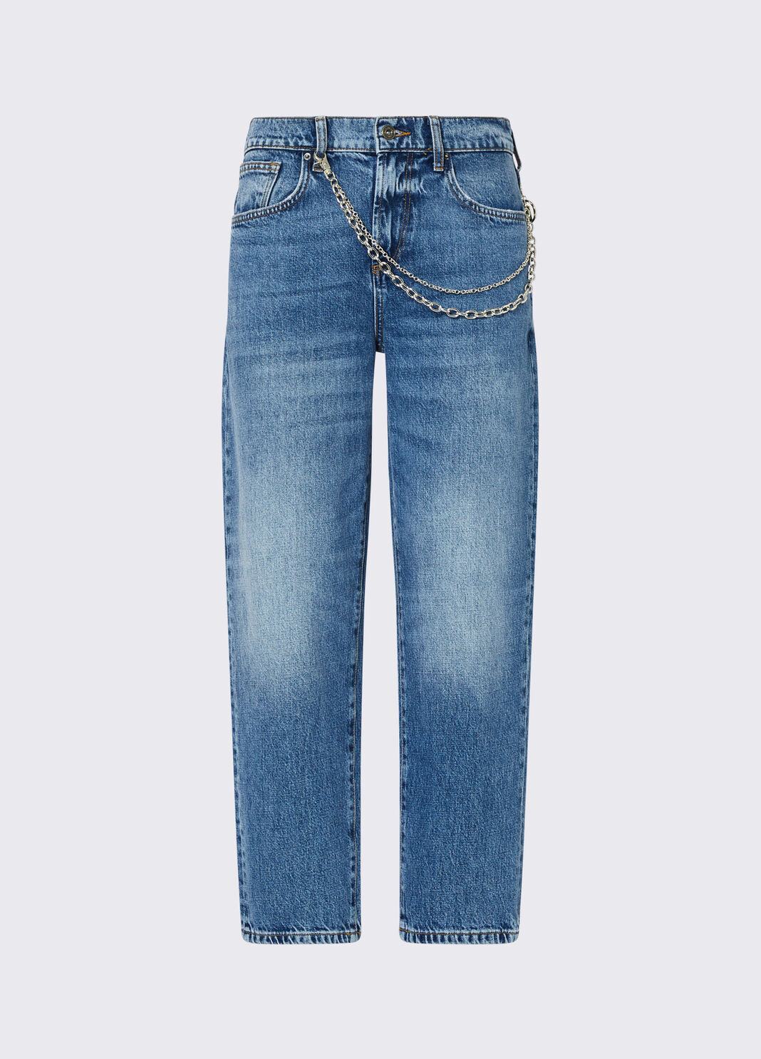 Boyfriend jeans with rips blue denim Liu Jo - large image number 6