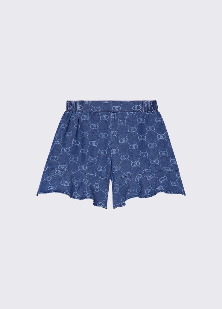 Shorts aus Tencel-Denim Blau Liu Jo - medium