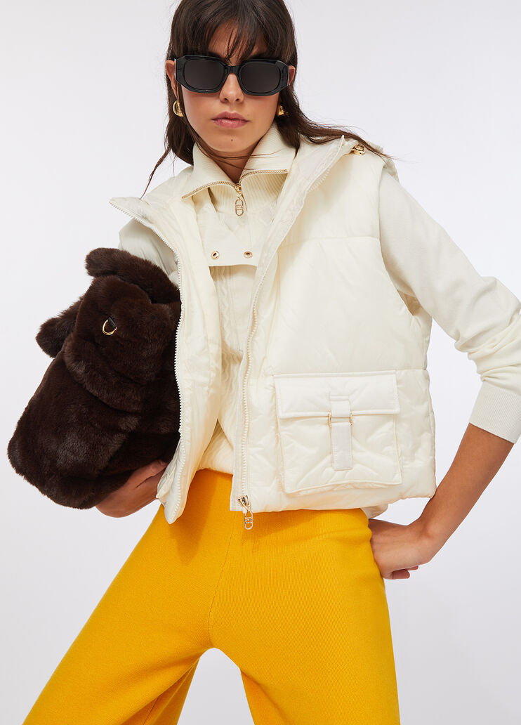 Quilted nylon vest milk white Liu Jo - medium