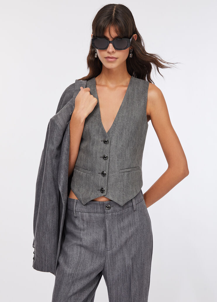 Denim gilet grey denim Liu Jo - medium