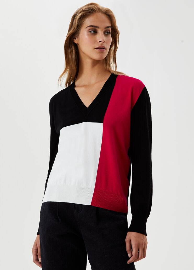 Colour block jumper Black Liu Jo - large image number 0