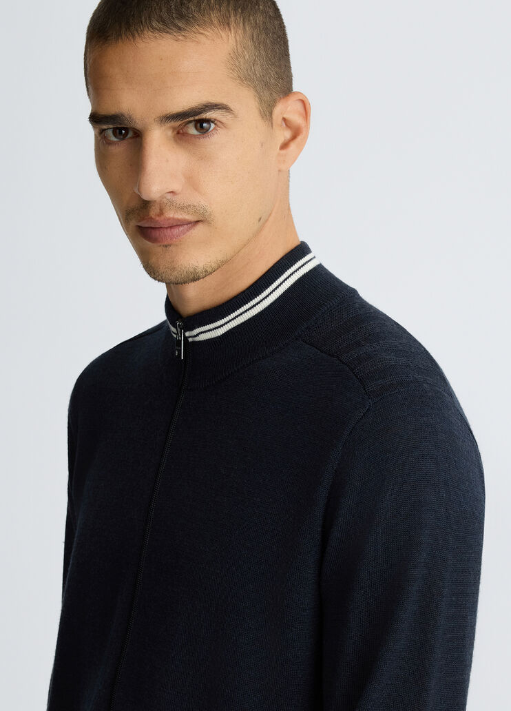 Blue pullover with zip dark blue Liu Jo - large image number 2 Blue pullover with zip dark blue Liu Jo - large image number 2