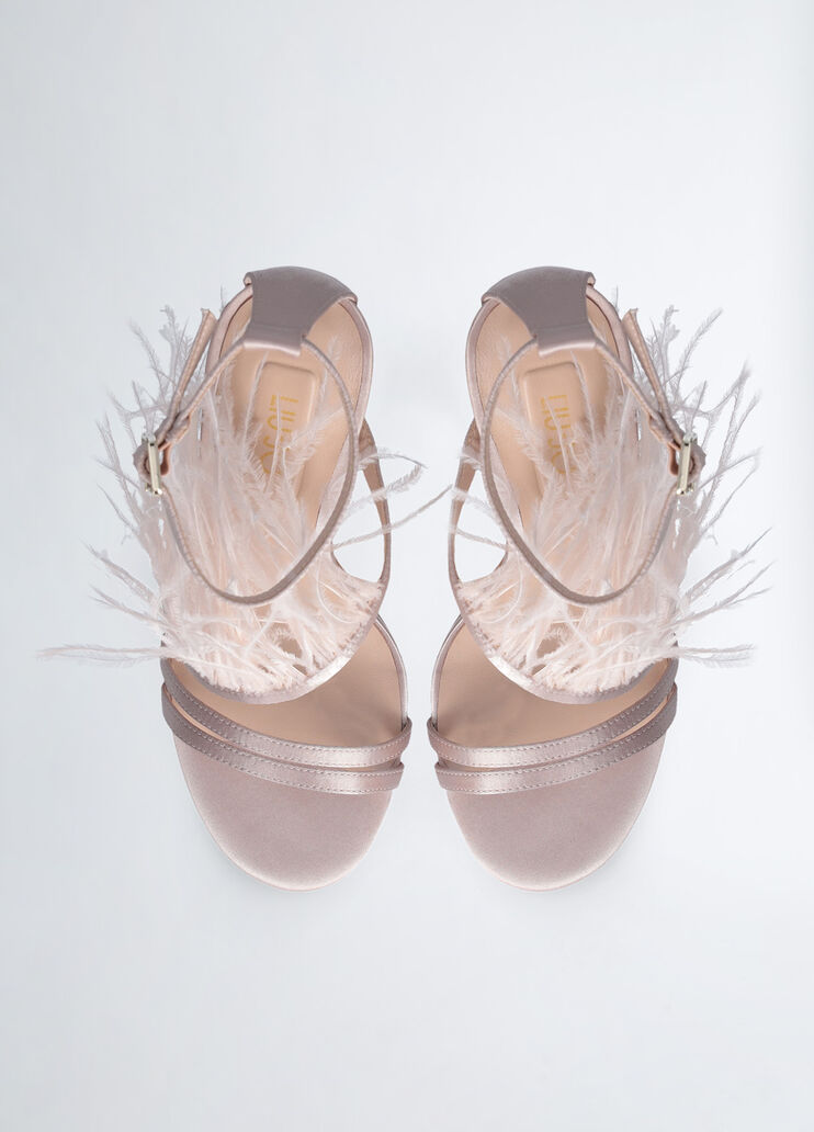 Elegant sandals with feathers pink Liu Jo - large image number 3 Elegant sandals with feathers pink Liu Jo - large image number 3