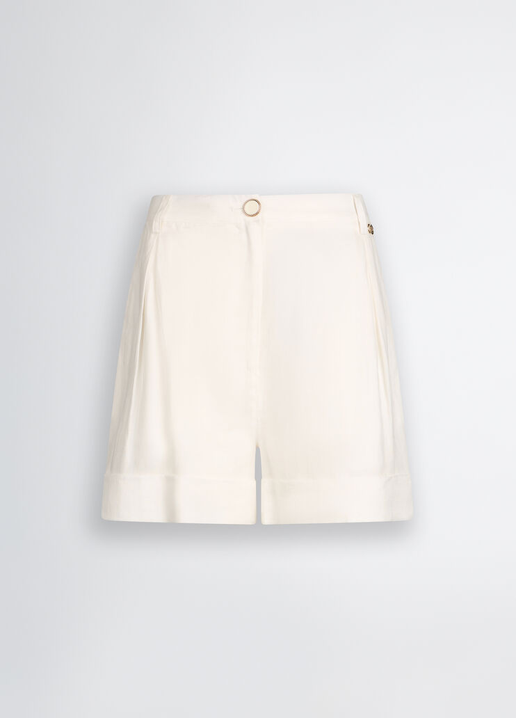 Ramie shorts white wool Liu Jo - large image number 6 Ramie shorts white wool Liu Jo - large image number 6