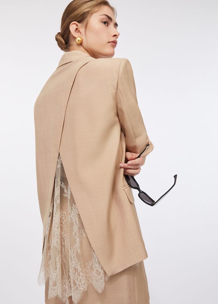 Blazer with lace detailing beige Liu Jo - medium