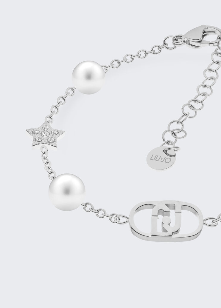 Bracelet with synthetic pearls silver Liu Jo - medium Bracelet with synthetic pearls silver Liu Jo - medium