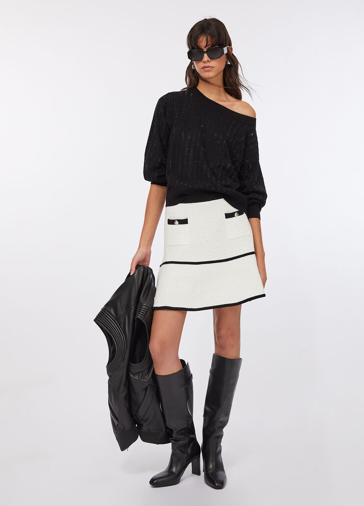 Jumper with gemstones black/gemstones Liu Jo - large image number 5