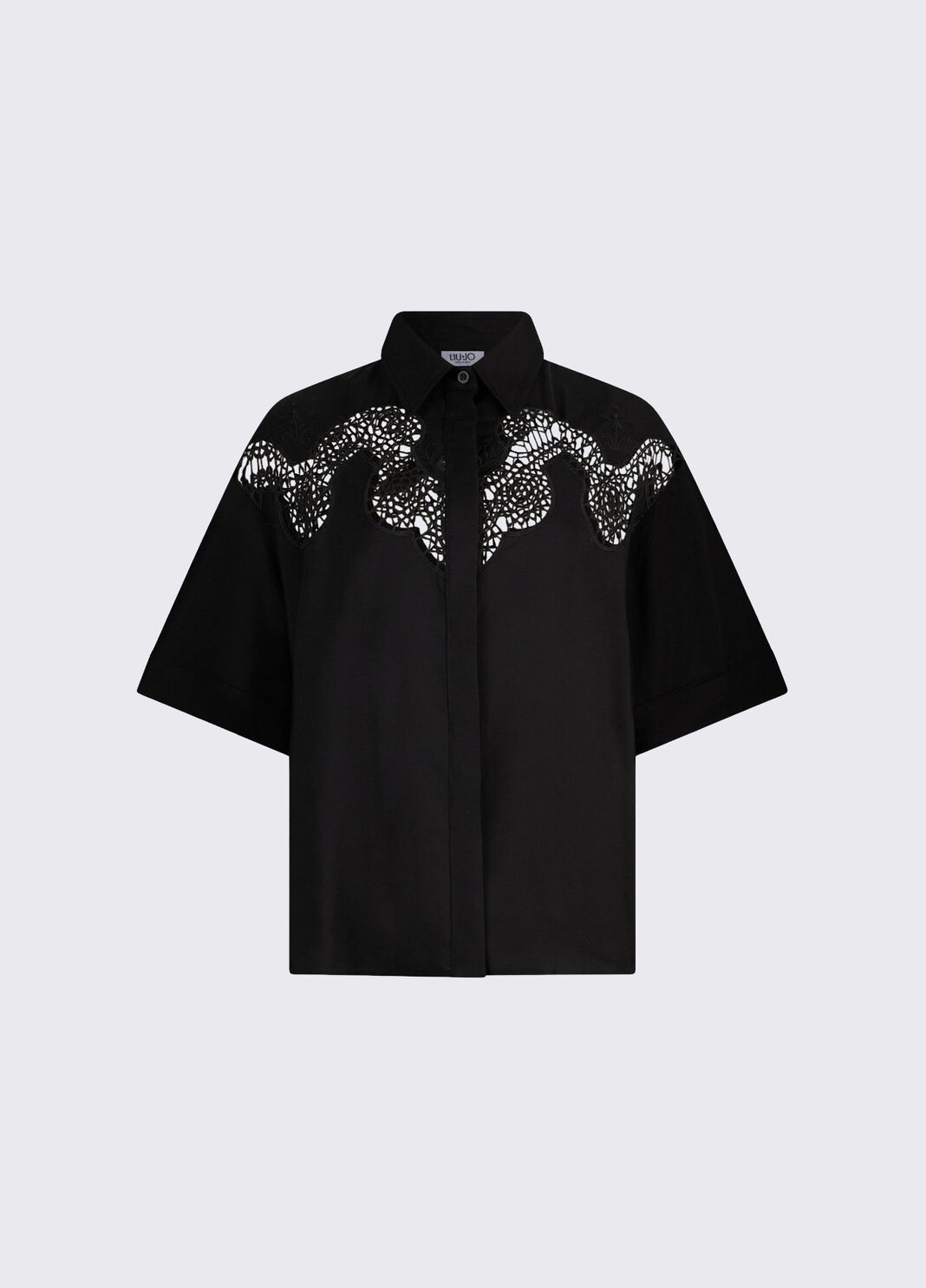 Shirt with openwork embroidery black Liu Jo - large image number 6