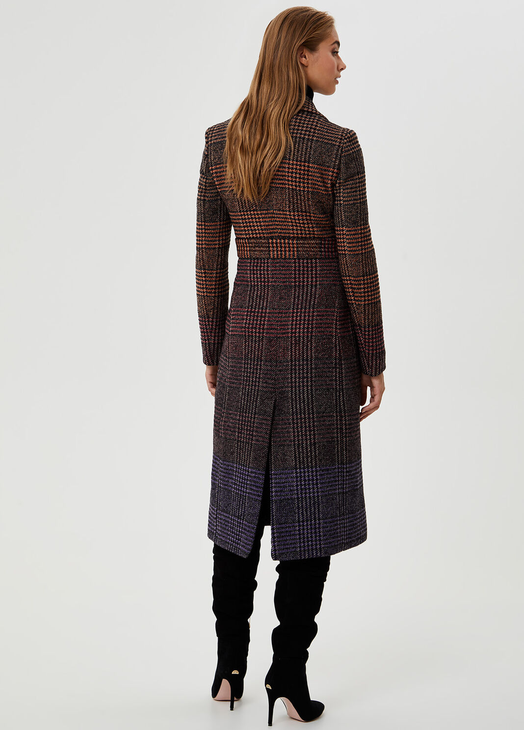 Long coat with belt Grey Liu Jo - large image number 1