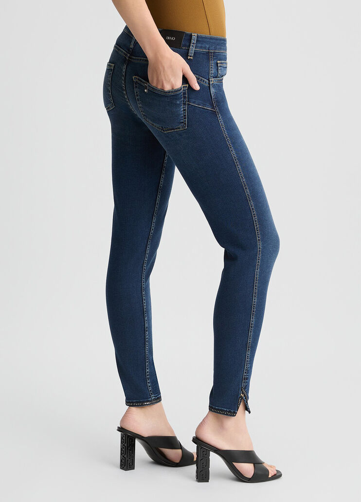Dark blue skinny jeans with slit blue denim Liu Jo - large image number 3 Dark blue skinny jeans with slit blue denim Liu Jo - large image number 3