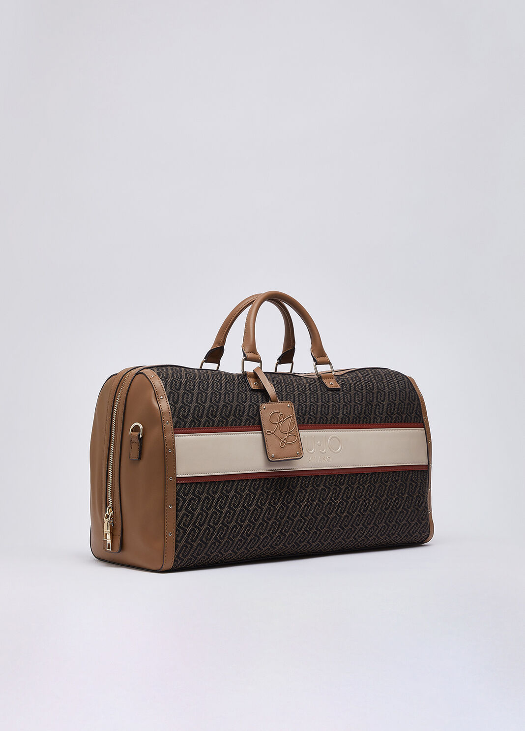 Jacquard Travel Duffel Bag dark brown Liu Jo - large image number 2
