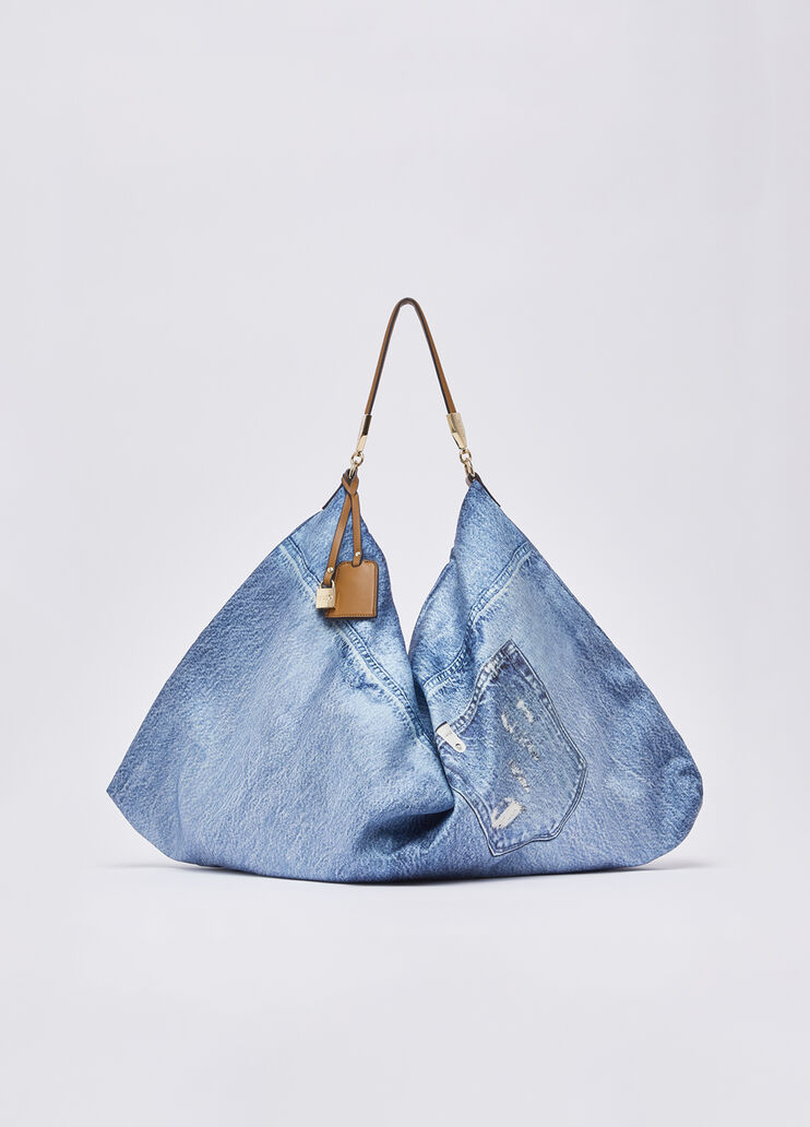 Mittelgro&szlig;e Foulard-Tasche Denim-Print Liu Jo - medium