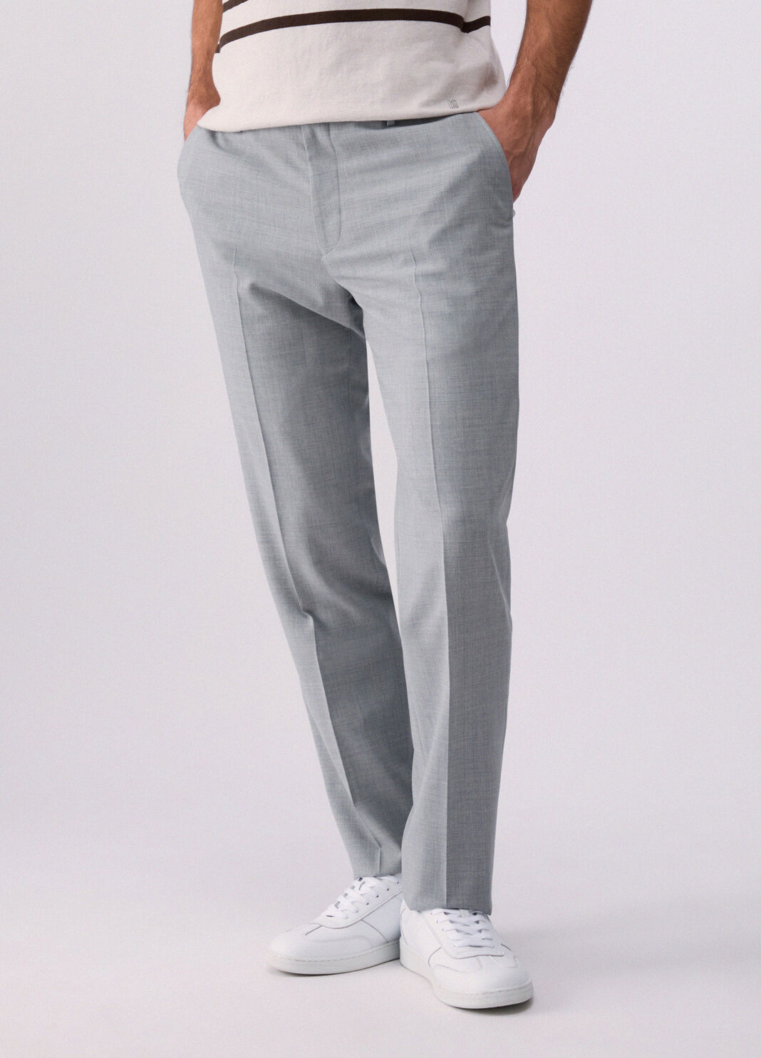 Wool-blend chinos off-white Liu Jo - large image number 0