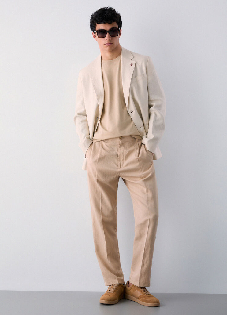 Chinohose aus Leinengemisch Beige Liu Jo - medium