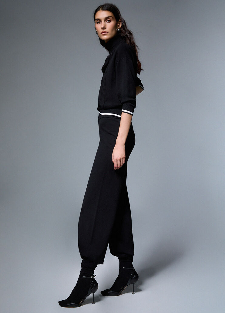Pantalones de punto negro Liu Jo - medium