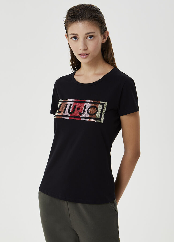 T-shirt with logo Black Liu Jo - large image number 0