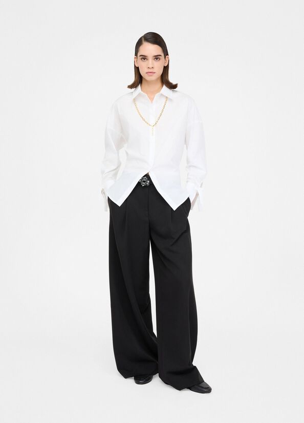 Pantalón palazzo con cinturón negro Liu Jo - medium